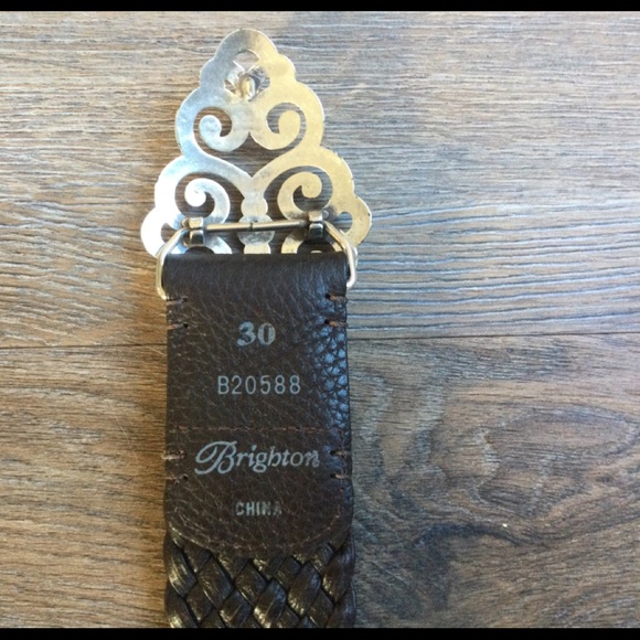 Brighton dark brown woven leather belt - Picture 4 of 4